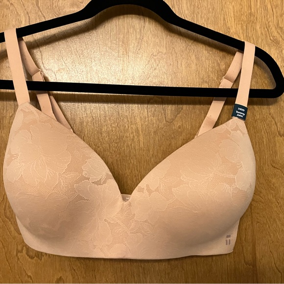 NWOT Tommy John Second Skin Comfort Lace Lightly Lined Wireless Bra 34DD Maple - Picture 2 of 11